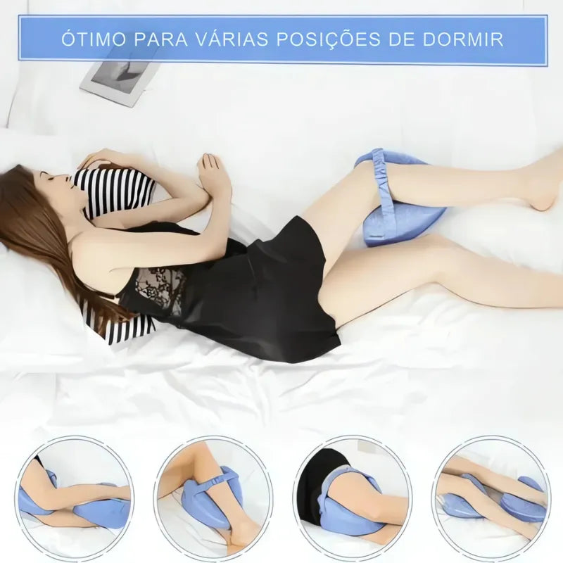 Travesseiro Ortopédico para Pernas e Joelhos com Espuma de Memória