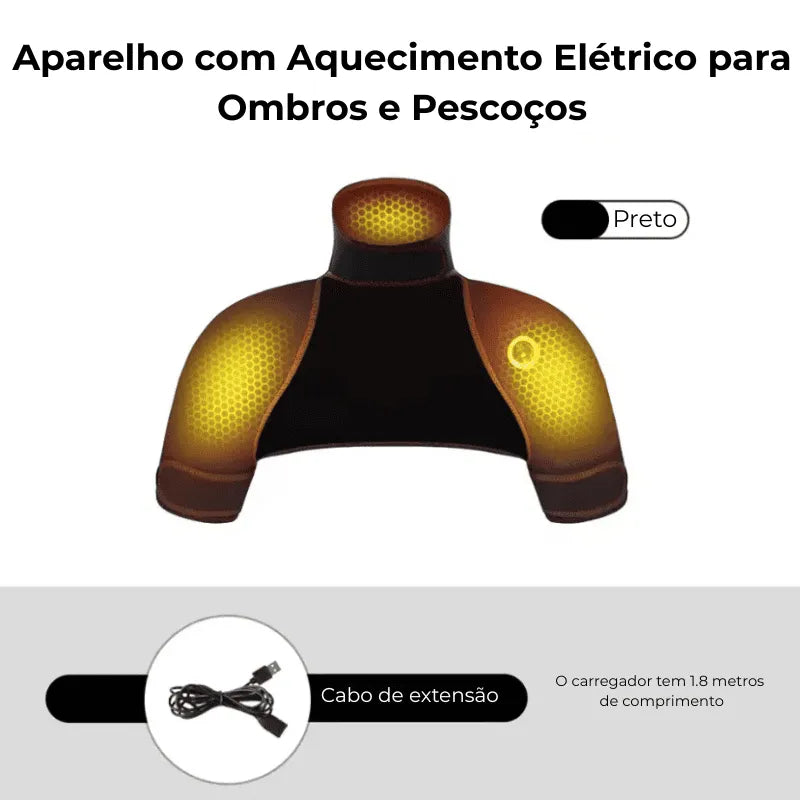Massageador para Pescoço e Ombros com Aquecimento - HeatRelax